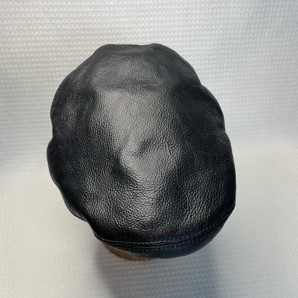 Harley Davidson Embossed Leather Captain Motorcycle Hat USA made Size L-XL - Picture 4 of 8